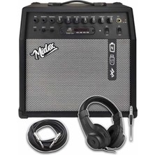 FourForce MGA-50HD Elektro Gitar Amfisi 50 Watt USB Bluetooth Şarjlı 4 Girişli (Kulaklık ve Kablo Dahil)