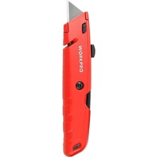 FourForce WP213009 Ağır Hizmet Alüminyum Gövde Geri Çekilebilir Rötuş Maket Bıçağı + 5 Adet Yedek Bıçak