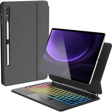 FourForce Galaxy Tab S10+ 12.4" ile Uyumlu Magic Keyboard Touchpad Rgb Işıklı Klavyeli Kılıf