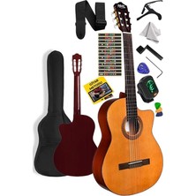 FourForce CG-395YLX Klasik Gitar 4/4 Kesik Kasa Full Set (Çanta Askı Tuner Metod Pena)