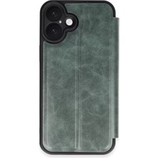 TeknoKapsül Newface Iphone 16 Kılıf Flip Cover - Koyu Yeşil