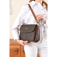 Just Polo Kadın Yeni Sezon Baskılı Büyük Boy El ve Omuz Çantası 342184PC