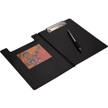 FourForce Sekreterlik Kapaklı A5 Pvc 17,5X24 cm Sadece A5 Evraklar Için Uygundur Siyah