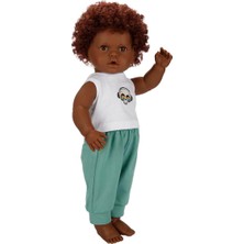 Barbie Dollz N More Yeşil Eşofmanlı Dada Kıvırcık Saçlı Bebek 60 cm 31674