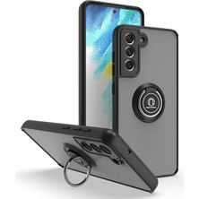 FourForce Samsung Galaxy A35 ile Uyumlu Kılıf Thunder Hux Yüzüklü Kapak Şık ve Dekoratif Model Stand Olabilen 360° Dönebilen Yüzük Aparatı ve Kamera Korumalı Yükseltilmiş Thunder Hux Kapak