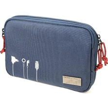 FourForce Business Tech Pouch 2 Kablo Çantası Elektronik Aksesuarlar Için Polyester Mavi Renkte, Ölçüler: 23,5 cm x 17 cm x 3,5 Cm, BGO44/DB, Mavi, 23,5cm, Modern