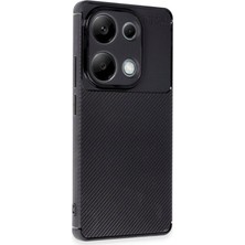 FourForce Poco M6 Pro 4g Kılıf Auto Focus Karbon Desenli Silikon Kapak Siyah