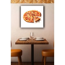 Lucena Pepperoni Pizza Metal Tablo Italyan Mutfak Temalı Modern Dekoratif Duvar Tablosu