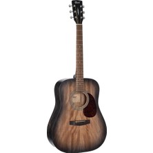 FourForce EARTH60M Optb Akustik Gitar Açık Gözenekli Mat Transparant Siyah(Maun)