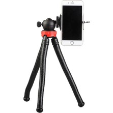 FourForce Esnek Youtuber Yayıncılar ve Sosya Medya Için Ideal 30CM Ahtapot 360 Derece Taşınabilir Ayakları Bükülebilir Selfie Telefon Tutuculu 3 Ayaklı Kampda Tatilde Gezilerde Tripod Çok Hafif 320GR