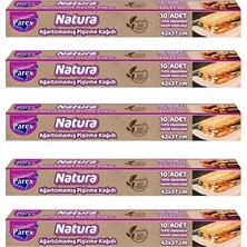 FourForce Natura Ağartılmamış Hazır Pişirme Kağıdı 10 Yaprak x 5 Paket