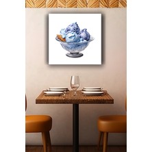 Lucena Yaban Mersinli Dondurma Metal Tablo Cafe Temalı Modern Dekoratif Duvar Tablosu