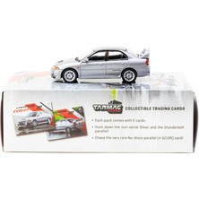 Toyfest Tarmac Works 1/64 Mitsubishi Lancer Gsr Evolution Iv Silver With Tarmac Cards
