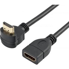 FourForce PX-4667 HDMI Dişi Erkek Uzatma, 1 Metre 90 Derece HDMI Uzatma Kablosu HDMI Uzatma, L Tip HDMI Uzatma, 1 Metre HDMI Uzatma