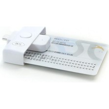 FourForce ACR39U-NF Iı Usb-C Pocketmate Kart Okuyucu, Eıd Akıllı Kart Kompakt Tip-C, Beyaz