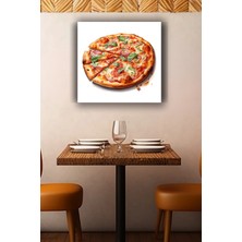 Lucena Margherita Pizza Metal Tablo Italyan Mutfak Temalı Dekoratif Modern Duvar Tablosu