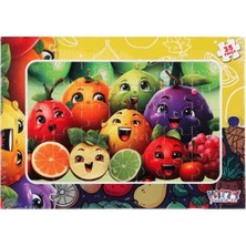 Witty Puzzlezz 35 Parça Puzzle: Gülen Meyveler