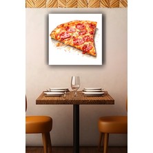 Lucena Pepperoni Pizza Metal Tablo Modern Mutfak Dekoru Dekoratif Duvar Tablosu