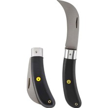 FourForce Bıçağı Eğri Uçlu Ara Çakı Bağ Bıçağı Paslanmaz Çelik Plastik Saplı Katlanır Bıçak 22 cm