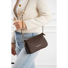 Just Polo Şık Model Yeni Sezon Zincir Aksesuarlı 3 Bölmeli Şık El & Omuz Çantası Ebat : 21 x 15 cm
