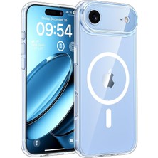 M.TK Moveteck Apple iPhone 17 Air Kılıf Kamera Korumalı Magsafe Şarj Özellikli Şeffaf Sert Silikon Darbe Korumalı London Kapak