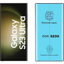 FourForce Samsung Galaxy S23 Ultra ile Uyumlu Zore Polymer Nano Tam Kaplama Ekran Koruyucu – Esnek Tpu Film, Kavisli Full Cover, Çizilmeye Dayanıklı