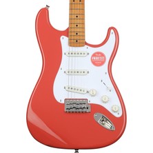 FourForce Squier Classic Vibe Stratocaster 50S Fiesta Red Maple Elektro Gitar