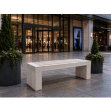 Umutpark Modern Ahşap Geçmeli Oturma Bench.(Ham Ahşap).