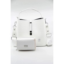Just Polo Kadın Su Geçirmez Şık El & Omuz Çantası ve Cüzdanı Kombin Shopper