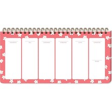 FourForce Color 13X27 Haftalık Spiralli Planner - Minik Papatya