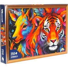 Witty Puzzlezz 250 Parça Puzzle: Kaplan ve Ceylan
