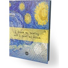 Bam 14,8X21 Lastikli Defter Siyah Yaprak-I Dream My Painting And I Paint My Dream