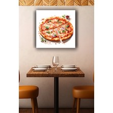 Lucena Pizza Metal Tablo Italyan Mutfak Temalı Modern Dekoratif Mutfak Duvar Tablosu