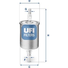 Ufi Depomix Yakit Filtresi Bra-Bro-Marea-Punto-Tmpr-Ducato-Astra G-Combo-Corsa B-C-Meriva-Omega-Cordoba Oe