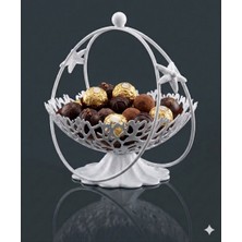 Statika Home Beyaz Şekerlik, Çikolatalık, Deniz Yıldızı Süslü 20 cm
