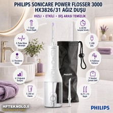 Philips Sonicare 3000 Ağız Duşu + Titreşimli  Diş Fırçası Hediye