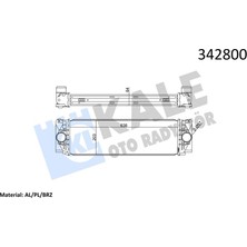 Kale Depomix Turbo Radyatörü Intercooler Crafter 06 2.5tdi Al/pl/brz 640X202X64
