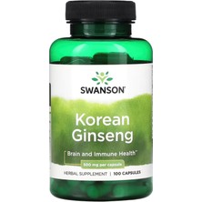 Swanson  (Özelsporcugıdaların'dan !!) Korean Ginseng  500MG  100 Capsules.abd Menşei.29.