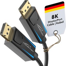 FourForce - 8k / 60Hz Displayport Kablosu 1.4-2 M - Oyun Bilgisayarları/dizüstü Bilgisayarları, 4K / 8k Oyun Monitörleri ve Ultra Hızlı 144Hz / 165Hz / 240Hz Için Boşluksuz Korumalı Dp Kablosu