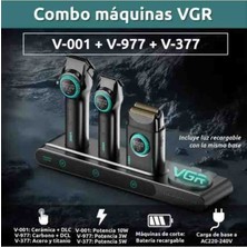 Vgr  V001  V977 V377 Vgr 3'ü 1 Arada Saç Kesme Makinesi, Profesyonel Set