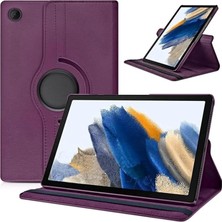 FourForce Galaxy Tablet Kılıfı Yatay ve Dikey Standlı 360 Derece Döner Tablet Kılıfı (Mor, Galaxy Tab A9)