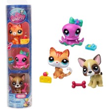 Littlest Pet Shop Minişler 3’lü Figür Seti S4 S01000735 Kedi - Ahtapot - Köpek