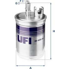 Ufi Depomix Yakit Filtresi Connet 75HP-FIESTA 1.8 Di 00-03 Focus 1.8 Di-Tddi 98-04 75 Hp
