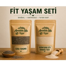 Anadolu Şifa Harput Chia Tohumu & Karnıyarık Otu Kabuğu Tozu (Chia Seed & Psyllium Husk Powder) 100 gr X2 Doğal Ürün