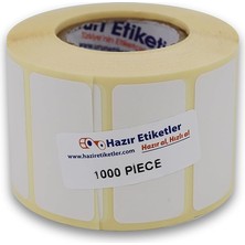 FourForce Termal Etiket 50MM x 25MM Ruloda 1000 Adet 40MM Kuka Çapında Direk Termal Transfer Etiketi