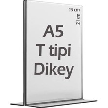 FourForce T-Tipi Dikey Şeffaf Föylük Menü Broşür Etiket Fotoğraflık Albüm Stand Sehpa