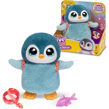 FourForce Live Pets My Walking Penguin - Waddles, Yumuşak ve Sevimli Interaktif Oyuncak Penguen, 25+ Ses ve Tepki, Yürür, Dans Eder ve Kanat Çırpar, Pilli (5+ Yaş Çocuklar Için)