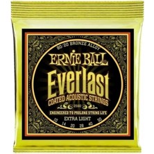 FourForce Ball Everlast Ekstra Hafif Kaplamalı 80/20 Bronz Akustik Gitar Telleri, Ölçü 10-50