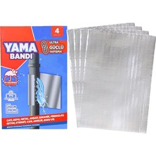 FourForce Bondit Ultra Güçlü Su Geçirmez Tamir Yama Bandı Alüminyum Kaplı 10X15 cm 4 Adet