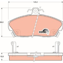 TRW Depomix Ön Balata Civic Vi 95-05 Rover 200 400 95-00 25 00-05 45 00-05 Mg 01-05 800 92-93 Coupe